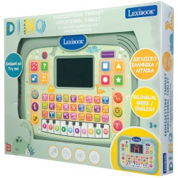 Lexibook Εκπαιδευτικό Δίγλωσσο Tablet – Δεινόσαυροι 3+ Ετών Δίγλωσσο Εκπαιδευτικό Tablet με Ήχους, Λέξεις, Κουίζ και Μουσική σε 
