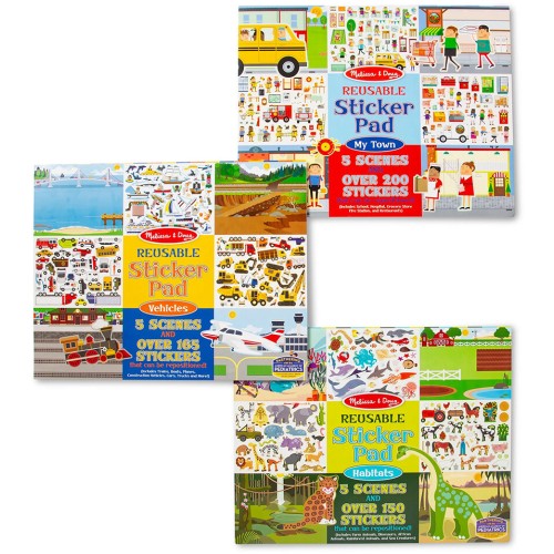 Melissa and Doug Melissa & Doug Reusable Stickers - 3 Designs 6075360 681147006386