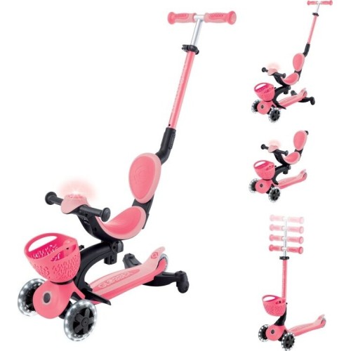 Globber Scooter Go.up Baby Lights 360 Coral Pink 844-210 4895224410720