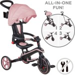Globber Τρίκυκλο Trike Explorer Foldable 4 In 1 Pastel Pink 732-210 4895224408338