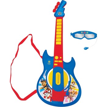Lexibook, Paw Patrol, Light-Up Electronic Guitar With Microphone, Glasses With Microphone, Melodies, 2 Game Modes, MP3 Input, Bl
