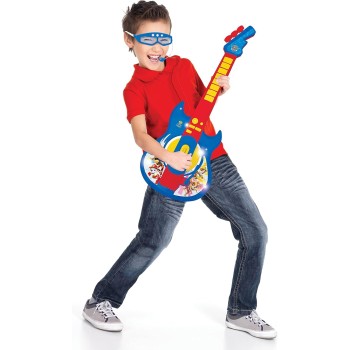 Lexibook, Paw Patrol, Light-Up Electronic Guitar With Microphone, Glasses With Microphone, Melodies, 2 Game Modes, MP3 Input, Bl