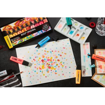 stabilo boss  - highlighter - arty - deskset of 23 - assorted colours 128070123 4006381577847