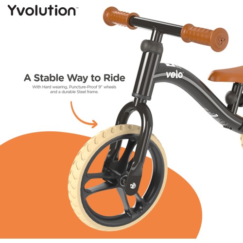 YVolution velo junior air 2021 ποδήλατο ισορροπίας - μαύρο 53.YT30K4 0810012240956