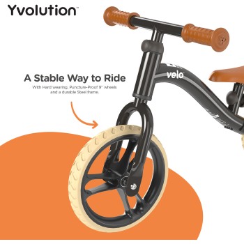 YVolution velo junior air 2021 ποδήλατο ισορροπίας - μαύρο 53.YT30K4 0810012240956