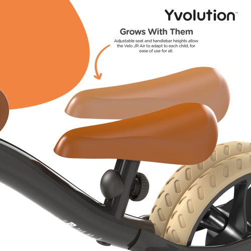 YVolution velo junior air 2021 ποδήλατο ισορροπίας - μαύρο 53.YT30K4 0810012240956
