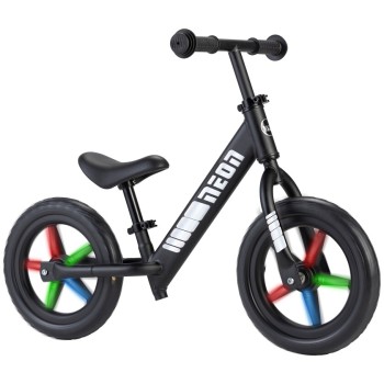 YVolution Neon Balance Bike With led Wheels 12 - Black 53.NT52B2 0816661029706