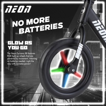YVolution Neon Balance Bike With led Wheels 12 - Black 53.NT52B2 0816661029706