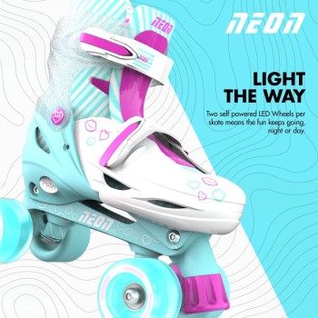 YVolution Neon Combo 2 in 1 Roller Skates - Light Blue/pink 53.NT09T4 0810012241830