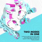 YVolution neon combo 2 σε 1 αυξομειούμενα πατίνια - γαλάζιο/ροζ 53.NT09T4 0810012241830