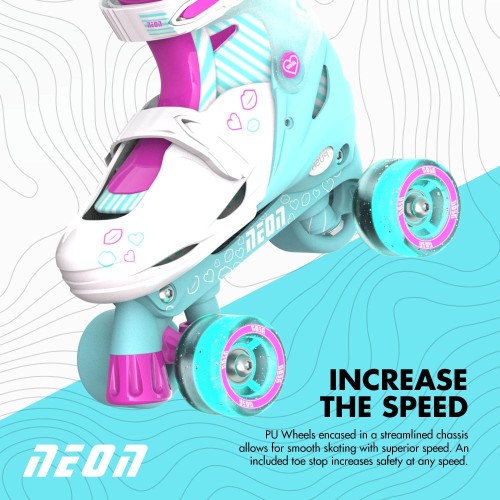 YVolution neon combo 2 σε 1 αυξομειούμενα πατίνια - γαλάζιο/ροζ 53.NT09T4 0810012241830