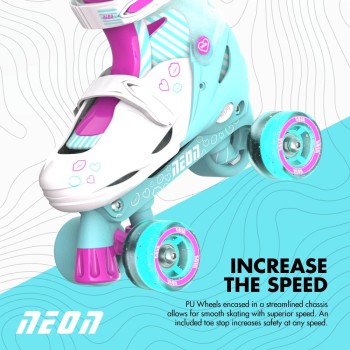 YVolution Neon Combo 2 in 1 Roller Skates - Light Blue/pink 53.NT09T4 0810012241830