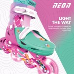 YVolution neon combo 2 σε 1 αυξομειούμενα πατίνια - floral/ροζ 53.NC49F4 0816661020666