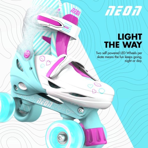 YVolution Neon Combo 2 in 1 Roller Skates - Light Blue/pink 53.NT10T4 0810012241861