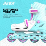 YVolution Neon Combo 2 in 1 Roller Skates - Light Blue/pink 53.NT10T4 0810012241861