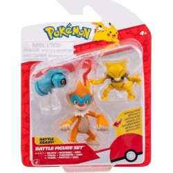 Jazwares Pokemon Battle Figures 3 Pcs. W26 (4 Designs) – Beldum With Stand, Abra, & Monferno Pkw4092, JW095155-W25 191726756064