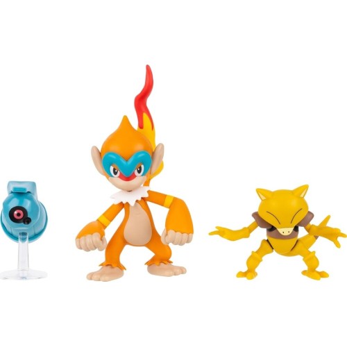 Jazwares Pokemon Battle Figures 3 Pcs. W26 (4 Designs) – Beldum With Stand, Abra, & Monferno Pkw4092, JW095155-W25 191726756064