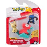 Jazwares Pokemon Battle Figures 3 Pcs. W26 (4 Designs) – Croagunk, Mimikyu N.1 & Porygon Pkw4091, JW095155-W25 191726756057