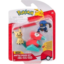 Jazwares Pokemon Battle Figures 3 Pcs. W26 (4 Designs) – Croagunk, Mimikyu N.1 & Porygon Pkw4091, JW095155-W25 191726756057