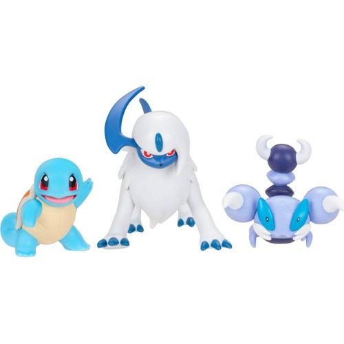 Jazwares Pokemon Φιγούρες Μάχης 3 Τεμ. W25 (4 Σχέδια) – Squirtle N.1, Skorupi, Absol Pkw4096, JW095155-W26 191726756101