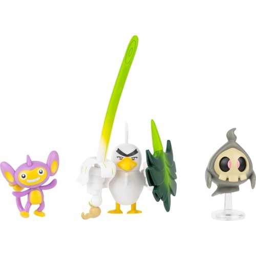 Jazwares Pokemon Battle Figures 3 Pcs. W26 (4 Designs) – Duskull With Stand, Aipom, & Sirfetch'd  Pkw4093, JW095155-W25 19172675