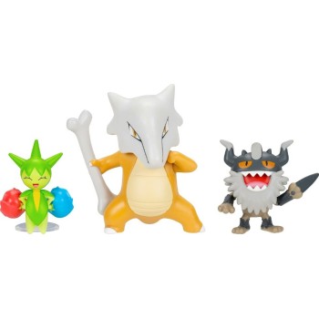Jazwares Pokemon Φιγούρες Μάχης 3 Τεμ. W25 (4 Σχέδια) – Roselia With Stand, Perrserker, Marowak Pkw4095, JW095155-W26 1917267560