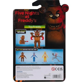 Jazwares Five Nights At Freddys Toy Freddy - 5-Inch Articulated Figure With Jumpscare Fea JWFF0001 191726826583
