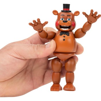 Jazwares Five Nights At Freddys Toy Freddy - 5-Inch Articulated Figure With Jumpscare Fea JWFF0001 191726826583