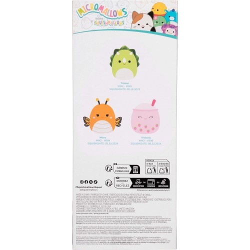 Jazwares Micromallows Sqmm0192-3 Pack,  Soft Mini Squishmallows, 6.5 Cm Plush Figure JWSM0199-W2 191726888659
