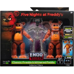 Jazwares Five Nights At Freddy's 6-Inch Endo-Series Collector Figure: Endo-1 With Classic Freddy & Withered Freddy Pieces - Arti