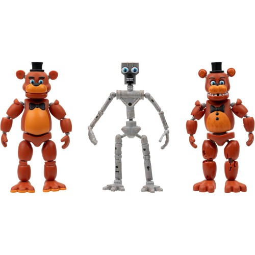 Jazwares Five Nights At Freddy's 6-Inch Endo-Series Collector Figure: Endo-1 With Classic Freddy & Withered Freddy Pieces - Arti