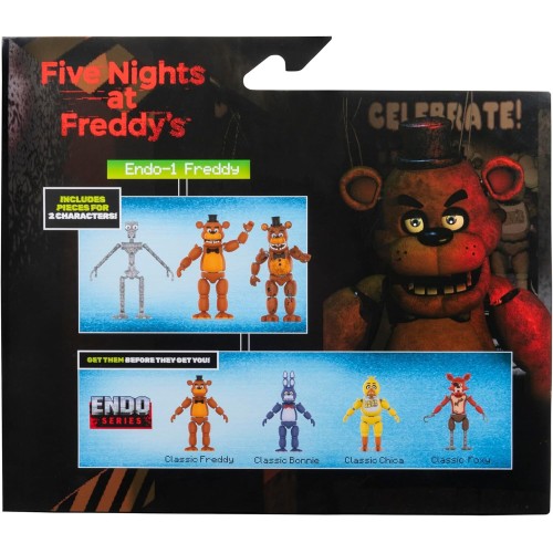 Jazwares Five Nights At Freddy's 3Σε1 15Εκ Endo-Series Collector Figure: Endo-1 With Classic Freddy & Withered Freddy Piece JWFF