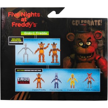 Jazwares Five Nights At Freddy's 3Σε1 15Εκ Endo-Series Collector Figure: Endo-1 With Classic Freddy & Withered Freddy Piece JWFF