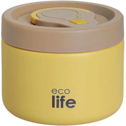 eco life Ecolife Δοχείο Φαγητού Θερμός Inox Κίτρινο 650Ml 33-FC-9094 5208009003601