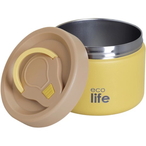 eco life Ecolife Δοχείο Φαγητού Θερμός Inox Κίτρινο 650Ml 33-FC-9094 5208009003601