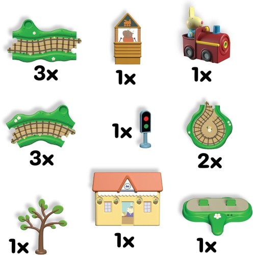 Giochi Preziosi Peppa Pig Peppa whizz around σετ παιχνιδιου το τρενο του παππου γουρουνακι 08344 5029736083441
