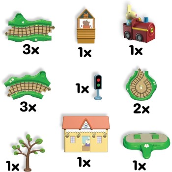 Giochi Preziosi Peppa Pig Peppa whizz around σετ παιχνιδιου το τρενο του παππου γουρουνακι 08344 5029736083441