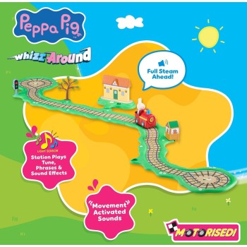 Giochi Preziosi Peppa Pig Whizz Around Clickety Clack Train Set, Motorised Vehicles, Track Toys, Pre-school Toys 08344 502973608