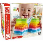 Hape Early Explorer Διπλή Ξύλινη Πυραμίδα Rainbow Stacker E0406A 6943478002531