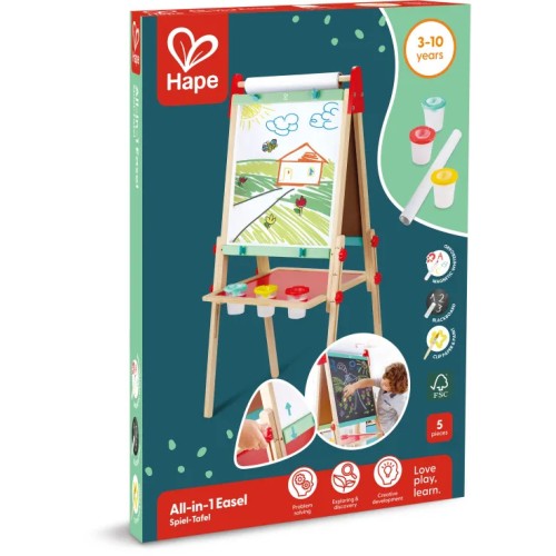 Hape Ξύλινος Πίνακας Διπλής Όψεως Little Artist's Easel E2016 6943478051362