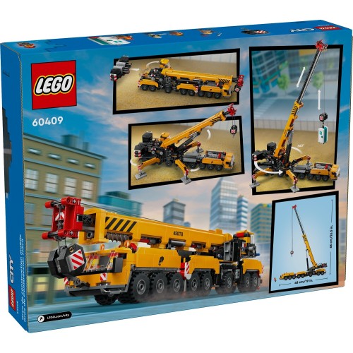 LEGO city κίτρινος κινητός γερανός οικοδομής 60409 5702017582917