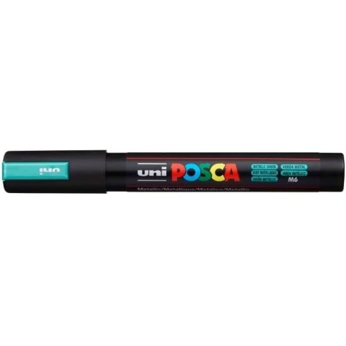 Uni-ball Mitsubishi Pencil Posca 182586 - Posca marker with medium fine round tip, green metallic PC-5M-ΚΑΚΚΙΝΟ-ΜΕΤΑΛΛΙΚΟ 490277