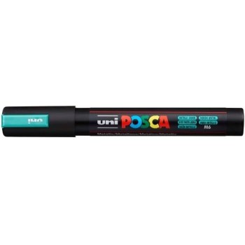 Uni-ball Mitsubishi Pencil Posca 182586 - Posca marker with medium fine round tip, green metallic PC-5M-ΚΑΚΚΙΝΟ-ΜΕΤΑΛΛΙΚΟ 490277