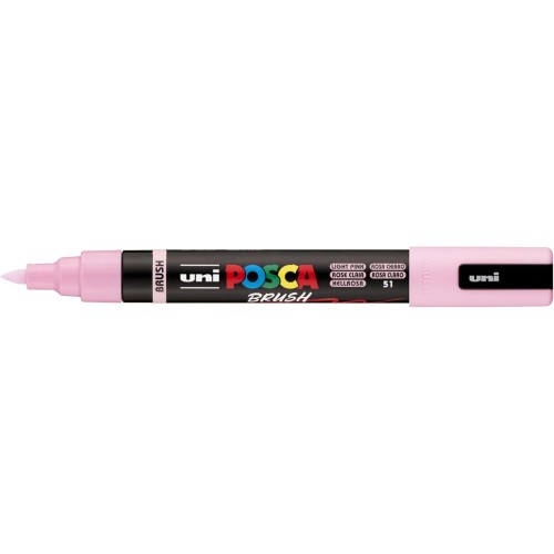 Uni-ball Mitsubishi Pencil Posca Mitsubishi Pencil Pc5br Marker, Medium Brush Tip, Semi-Flexible, Water-Based Paint, All Media, 