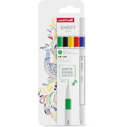 Uni-ball Mitsubishi Pencil Uni-ball Emott marker set, vibrant colors, 5 pieces EMOTT 5P SET VIVID COLOURS 3701614900805