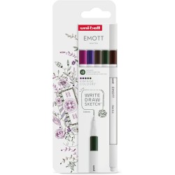 Uni-ball Mitsubishi Pencil Uni-ball Emott marker set, vintage colors, 5 pieces EMOTT 5P SET VINTAGE COLOURS 3701614900799