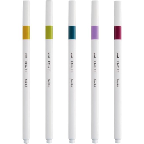 Uni-ball Mitsubishi Pencil Uni-Ball Emott Μαρκαδόροι Retro Colours (Σετ 5 Τμχ.) EMOTT 5P SET RETRO COLOURS 3701614900782
