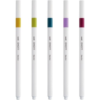 Uni-ball Mitsubishi Pencil Uni-Ball Emott Μαρκαδόροι Retro Colours (Σετ 5 Τμχ.) EMOTT 5P SET RETRO COLOURS 3701614900782
