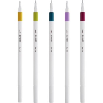 Uni-ball Mitsubishi Pencil Uni-Ball Emott Μαρκαδόροι Retro Colours (Σετ 5 Τμχ.) EMOTT 5P SET RETRO COLOURS 3701614900782