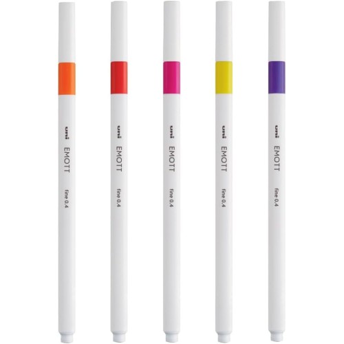 Uni-ball Mitsubishi Pencil Uni-ball Emott marker set, passionate colors, 5 pieces EMOTT 5P SET PASSION COLOURS 3701614900775
